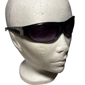 Black & Silver Rhinestone Studded Womens Sunglasses